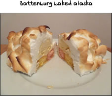 Battenburg baked alaska